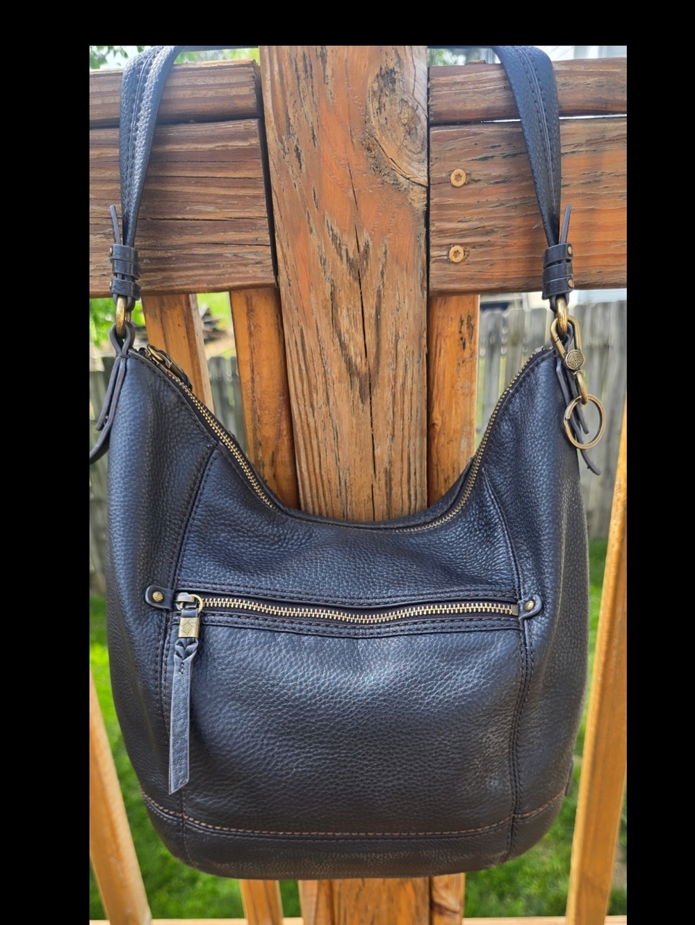 The Sak Sequoia Black Leather Hobo Bag, Retail $199